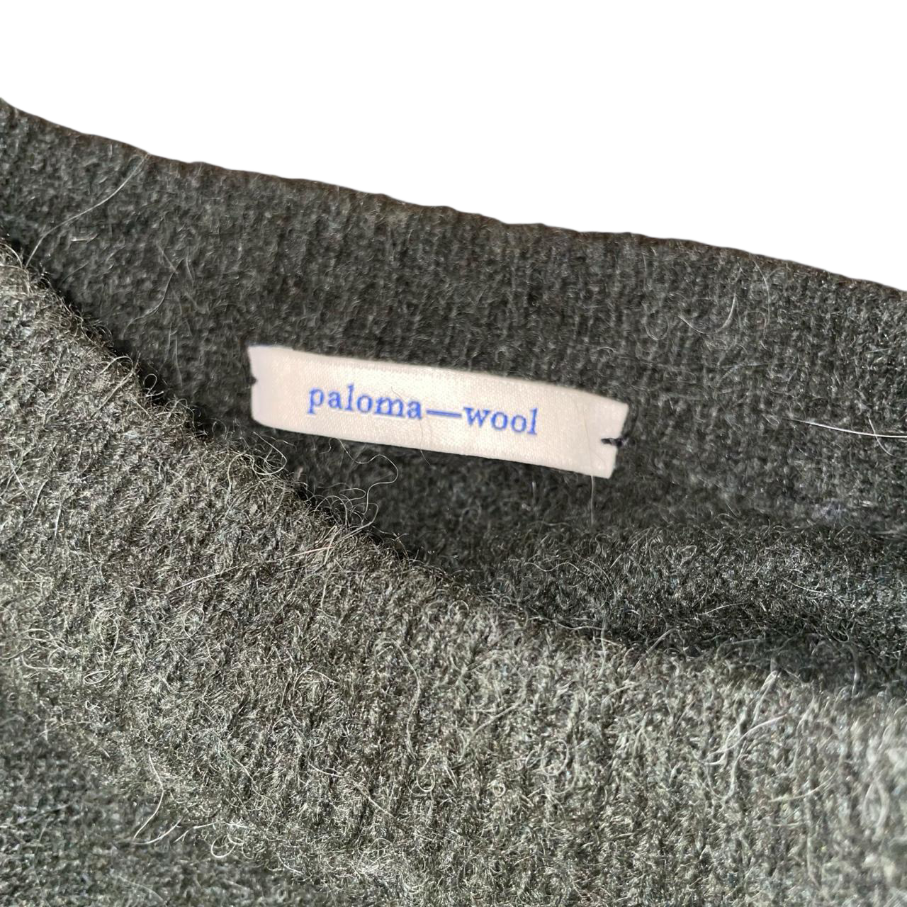 Paloma wool dark gray wool avant garde sweater