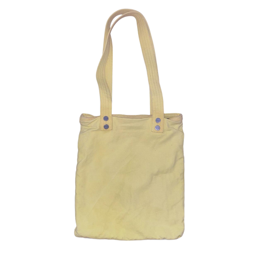 Diesel yellow graphic canvas tote