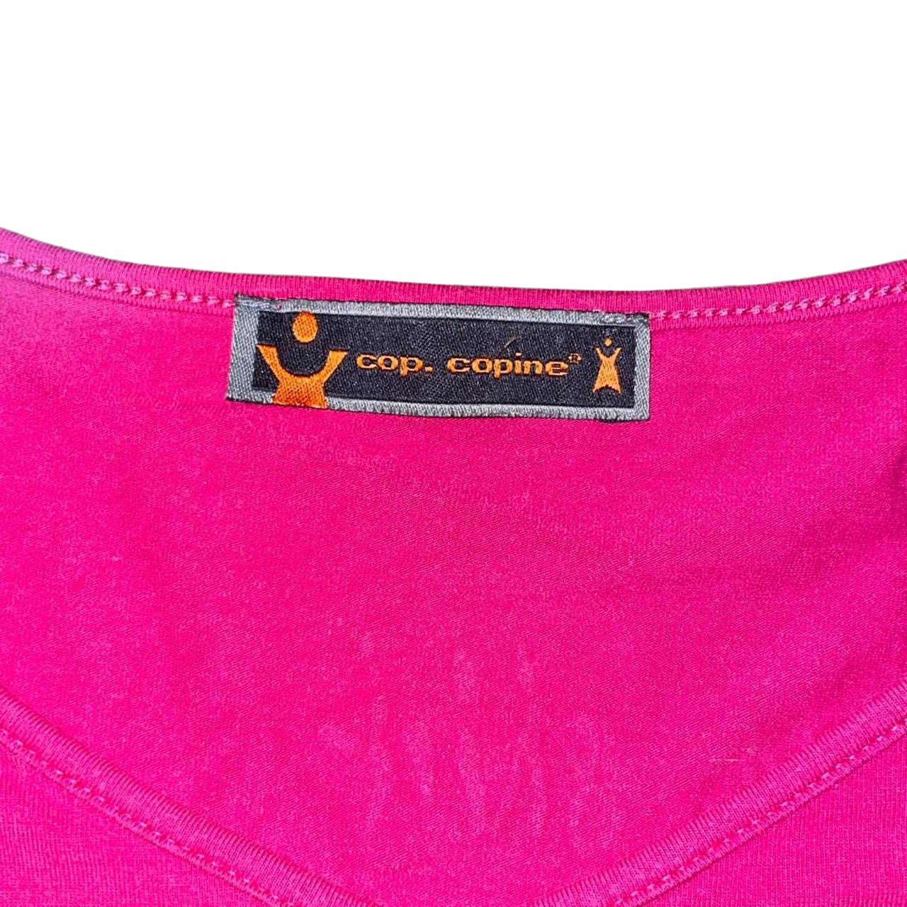 Cop. Copine pink and purple avant garde top