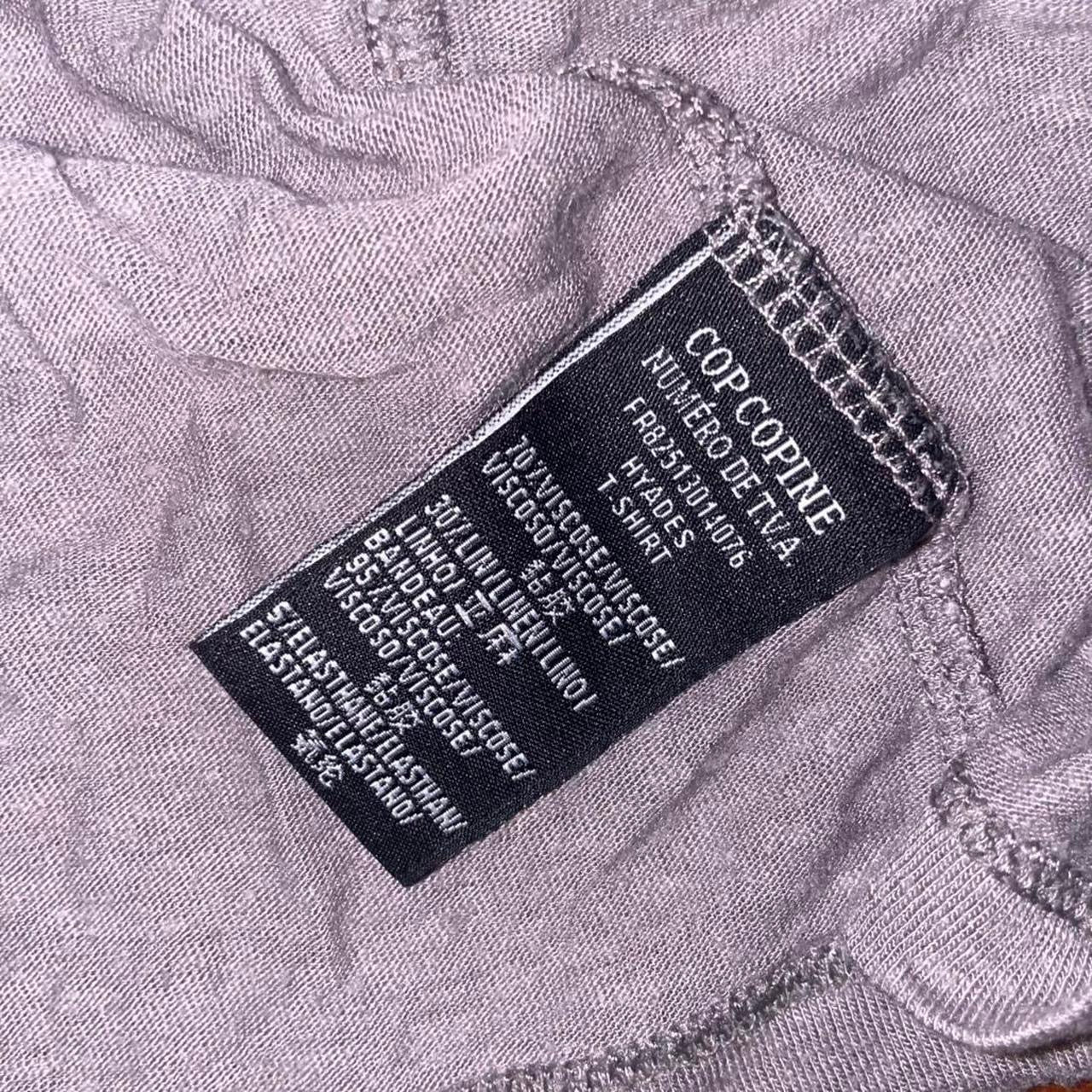 Cop. Copine gray gathered avant garde top