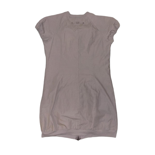 Cop. Copine gray zip up puff sleeve bubble dress