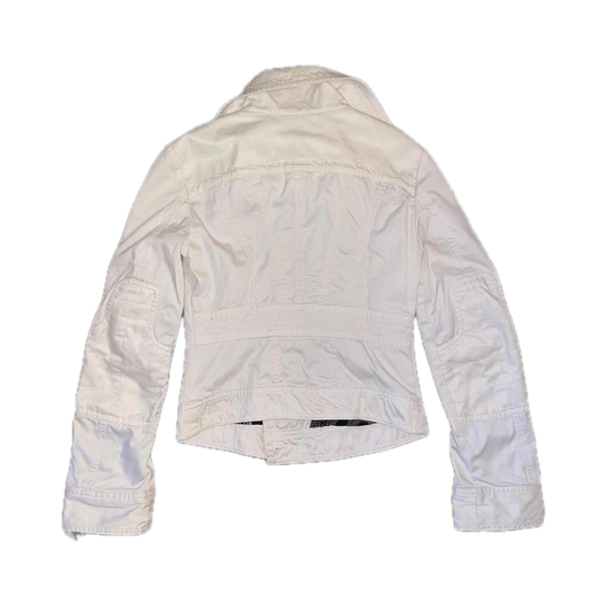 Diesel cream asymmetric utility jacket