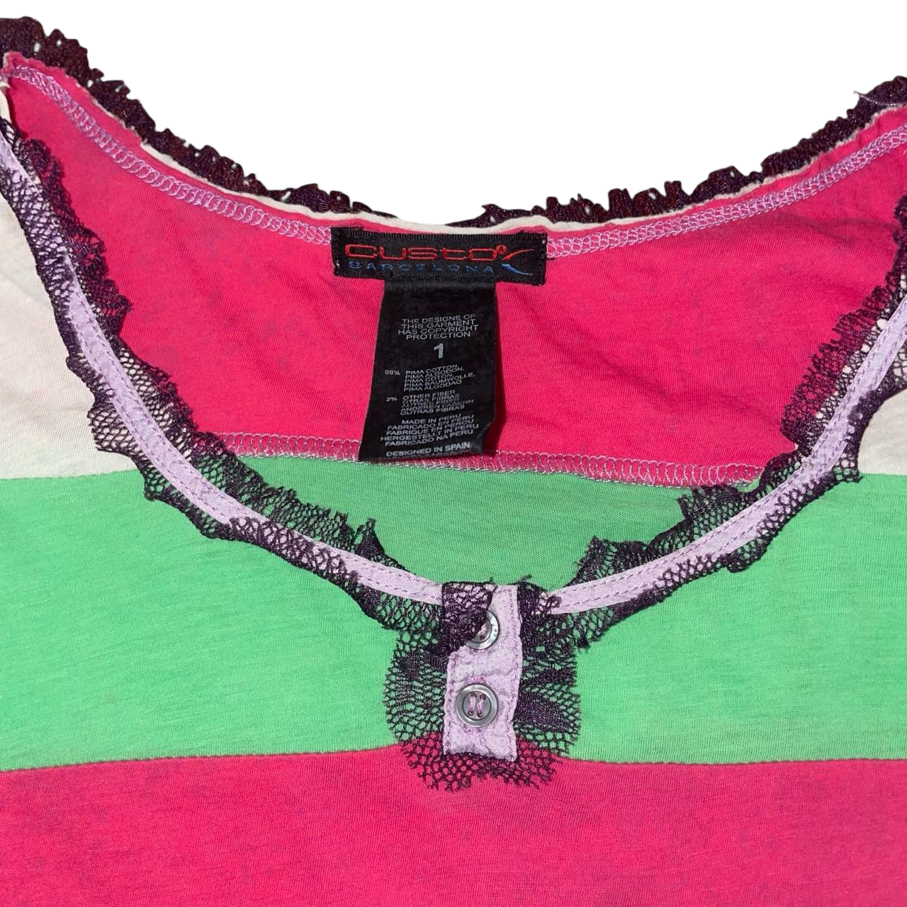 Custo Barcelona multicolor stripe top | mid-2000s