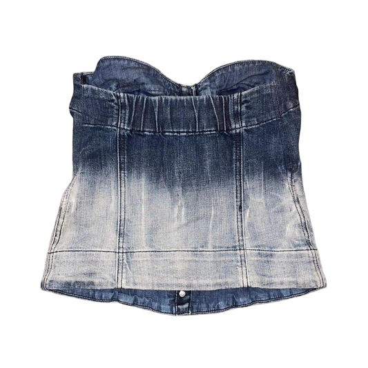 Miss Sixty faded denim corset