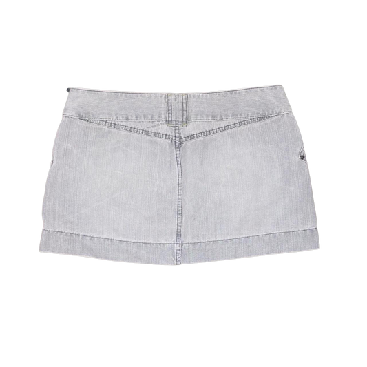 Diesel gray denim utility mini skirt