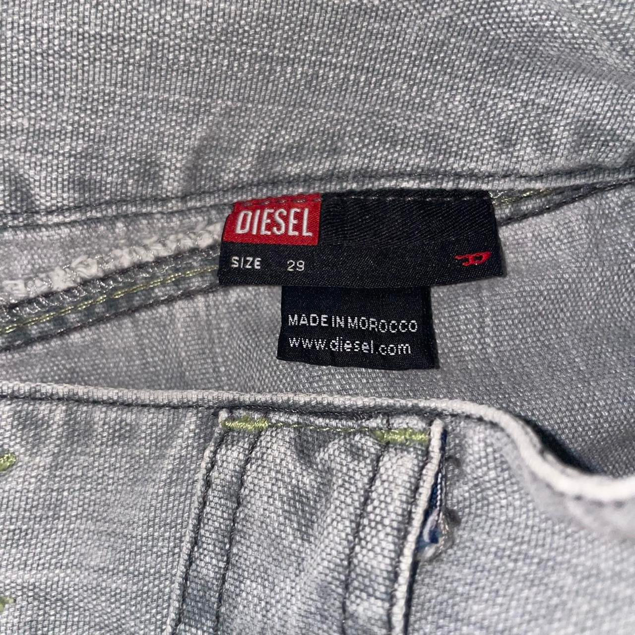 Diesel gray denim utility mini skirt