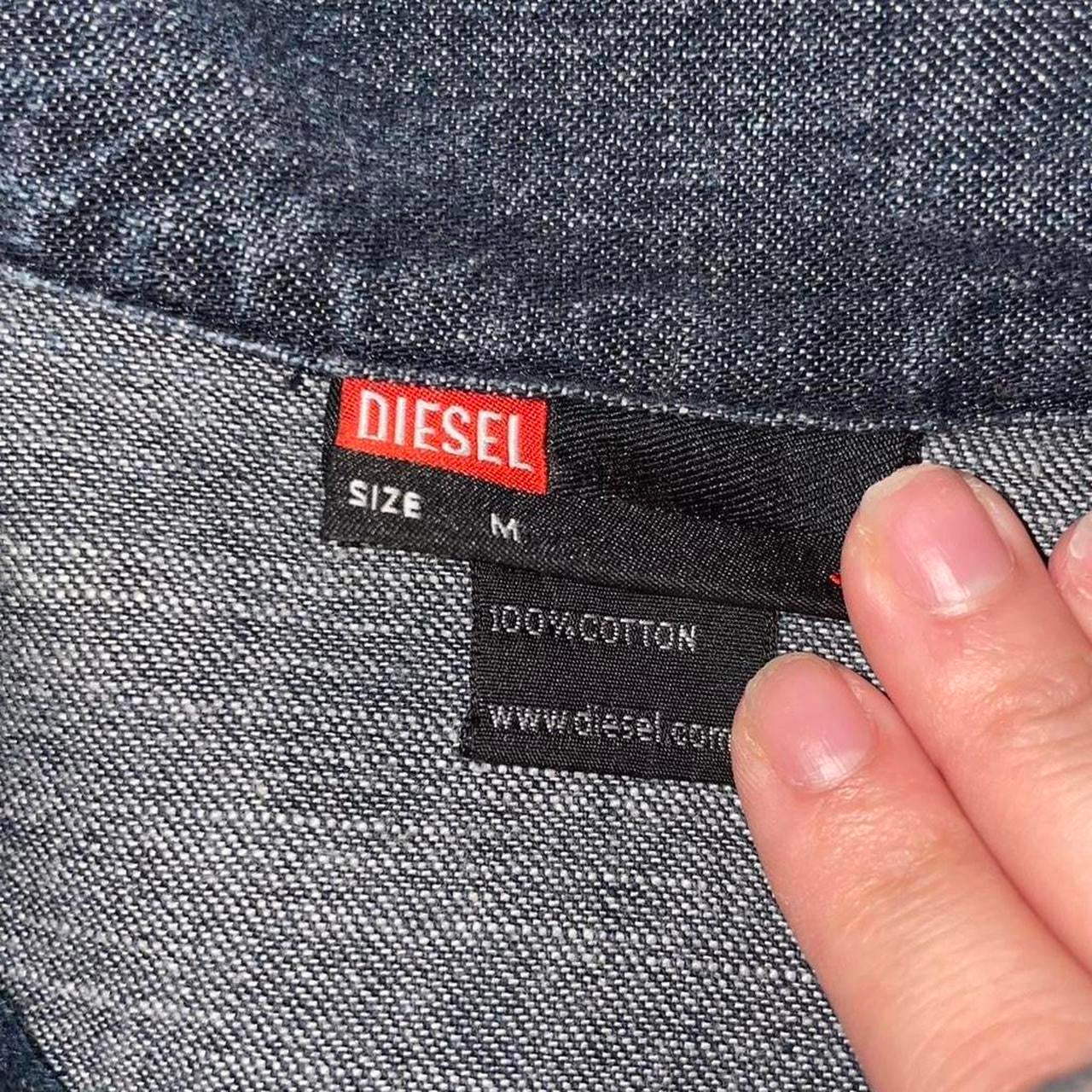 Diesel dark wash denim zip up jacket