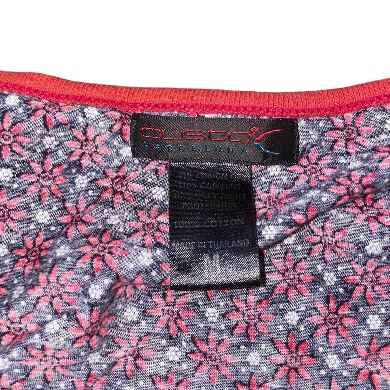 Custo Barcelona Spanish graphic top with grommet detailing