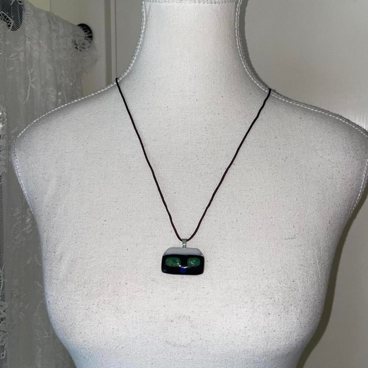 Handmade house glass pendant necklace