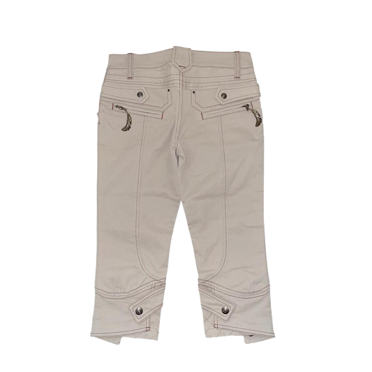 Just Cavalli beige capris with contrast stitching