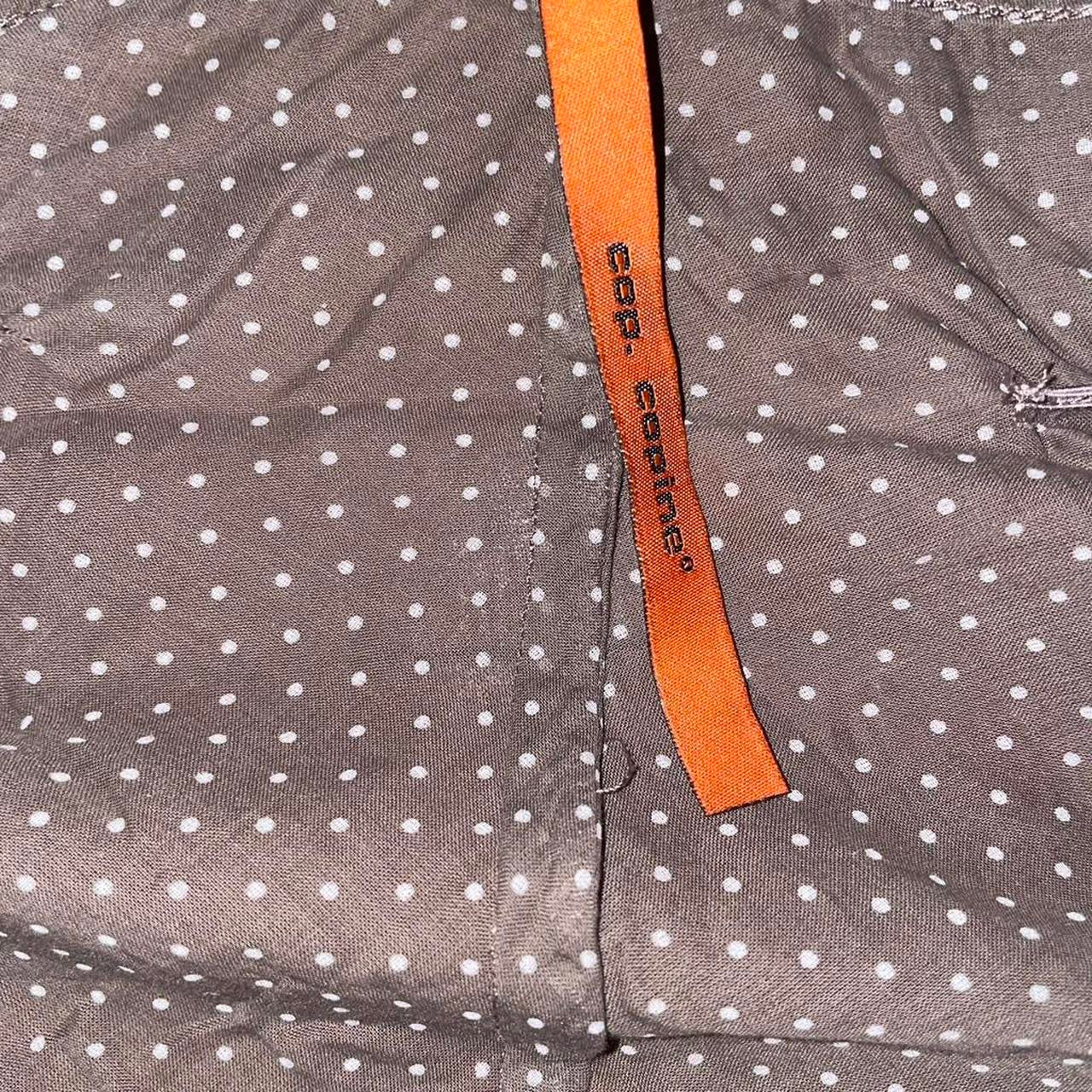 Cop. Copine brown polka dot puff sleeve bolero