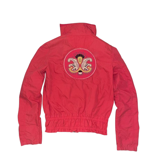 Diesel red embroidered track jacket