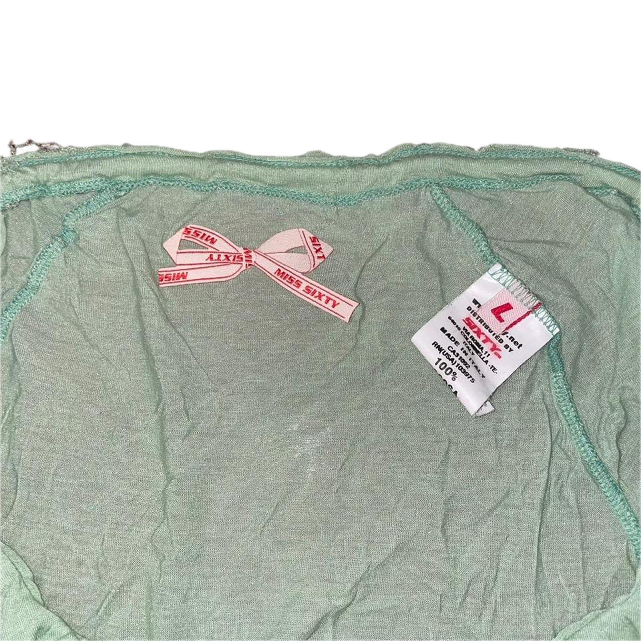 Miss Sixty sheer green collar long sleeve