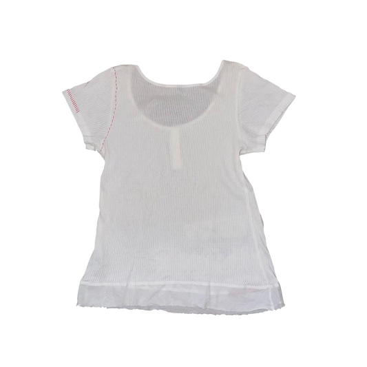 Cop. Copine white ribbed graphic top