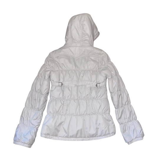 Diesel white puffer hooded jacket