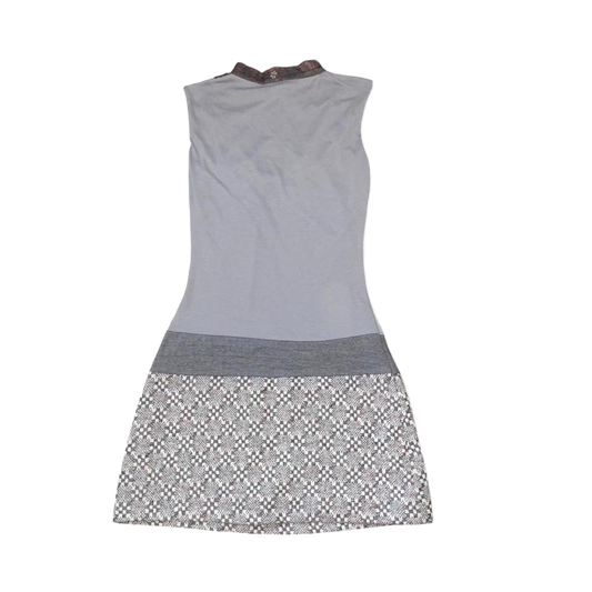 Custo Barcelona gray pattern drop waist mini dress