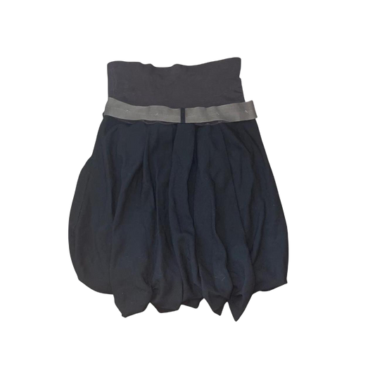 Cop. Copine black bubble midi skirt with fold-over waistband