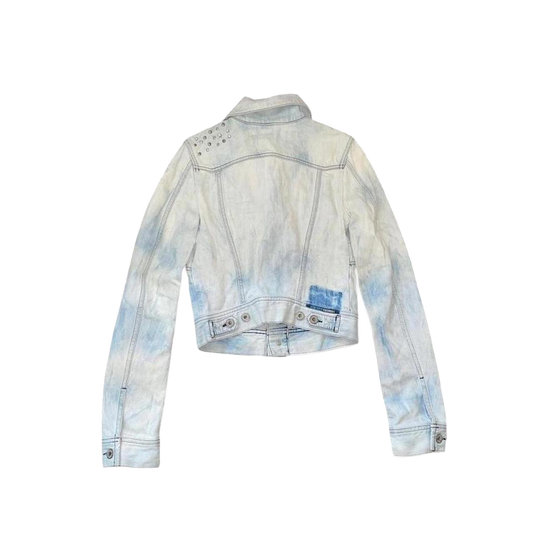 Diesel studded light wash denim jacket