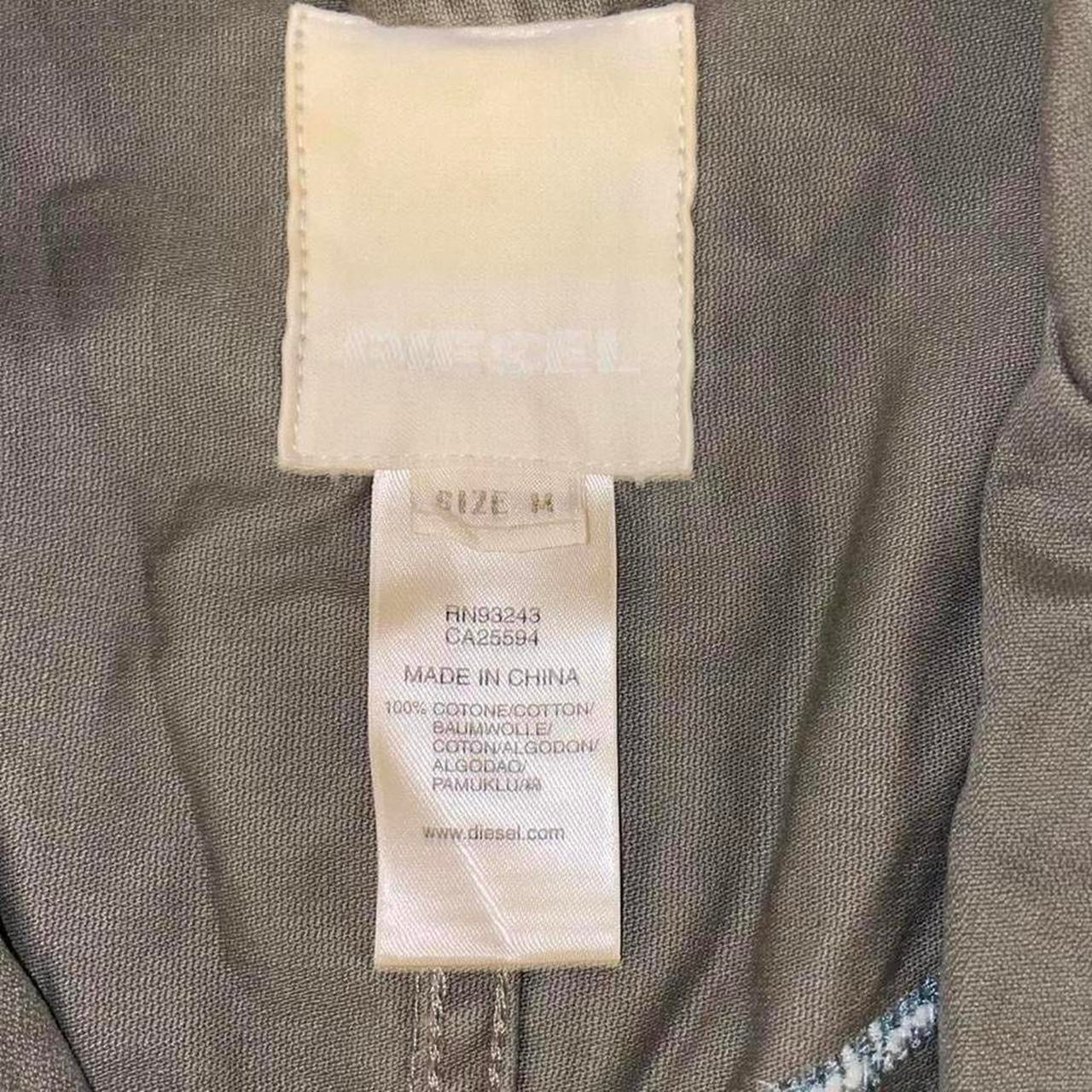 Diesel khaki green embroidered jacket