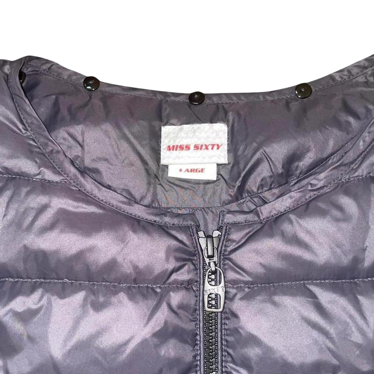 Miss Sixty black puffer crop zip up jacket