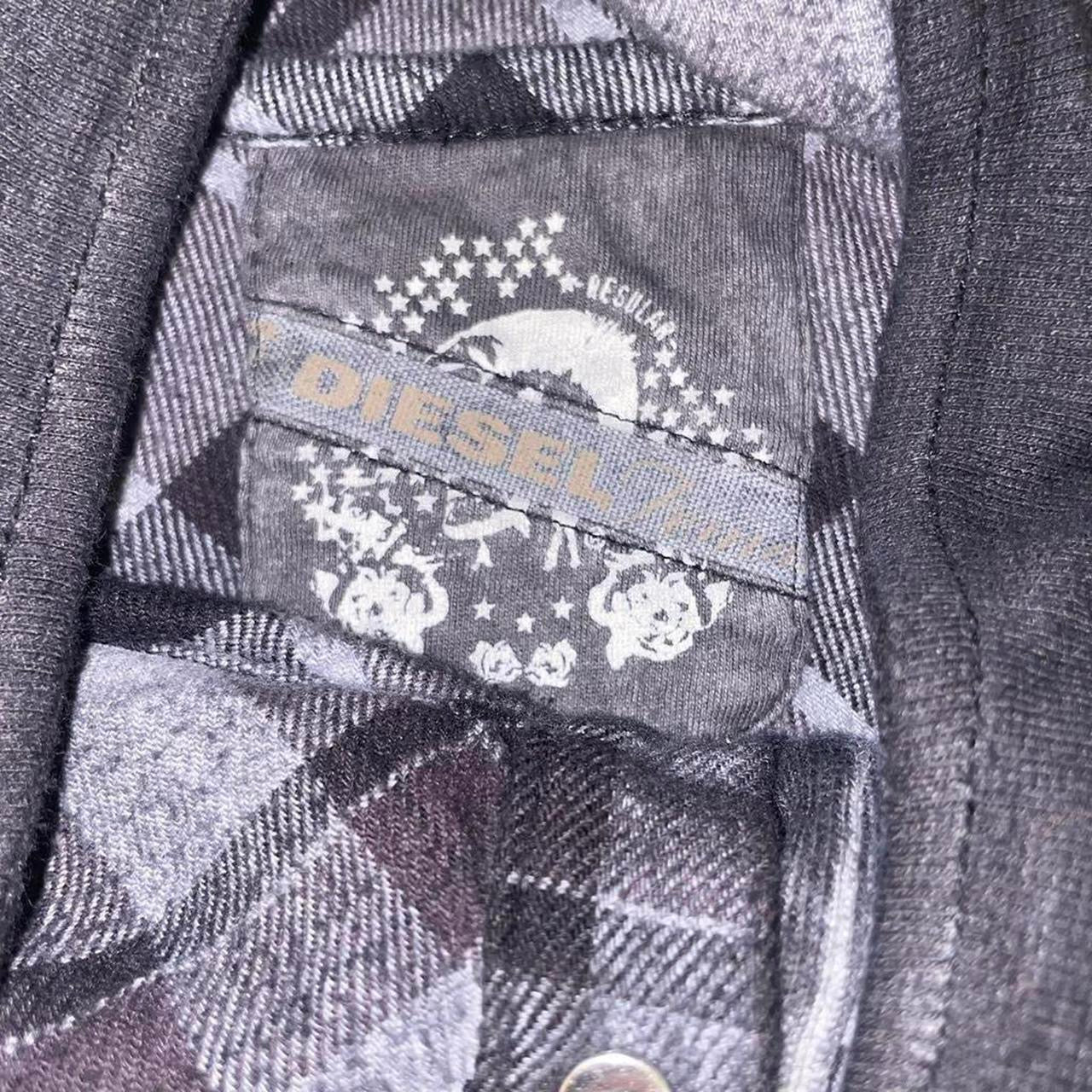 Diesel faded black poncho with pocket details