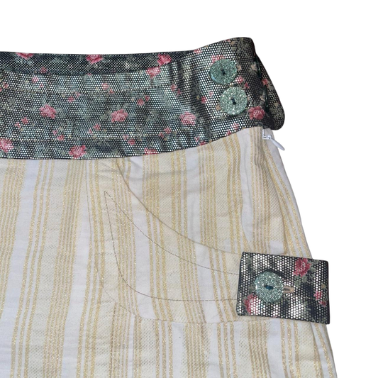 Custo Barcelona metallic striped mini skirt | mid-2000s