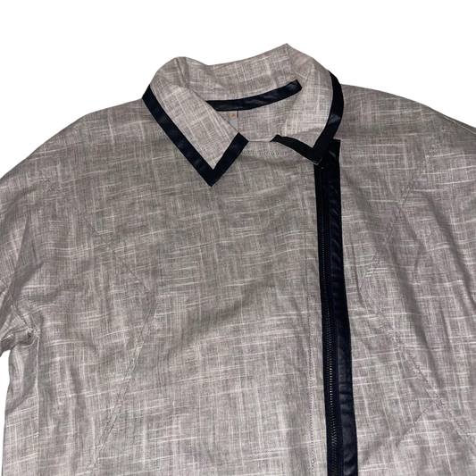 Cop. Copine gray asymmetric suit jacket | late-2000s