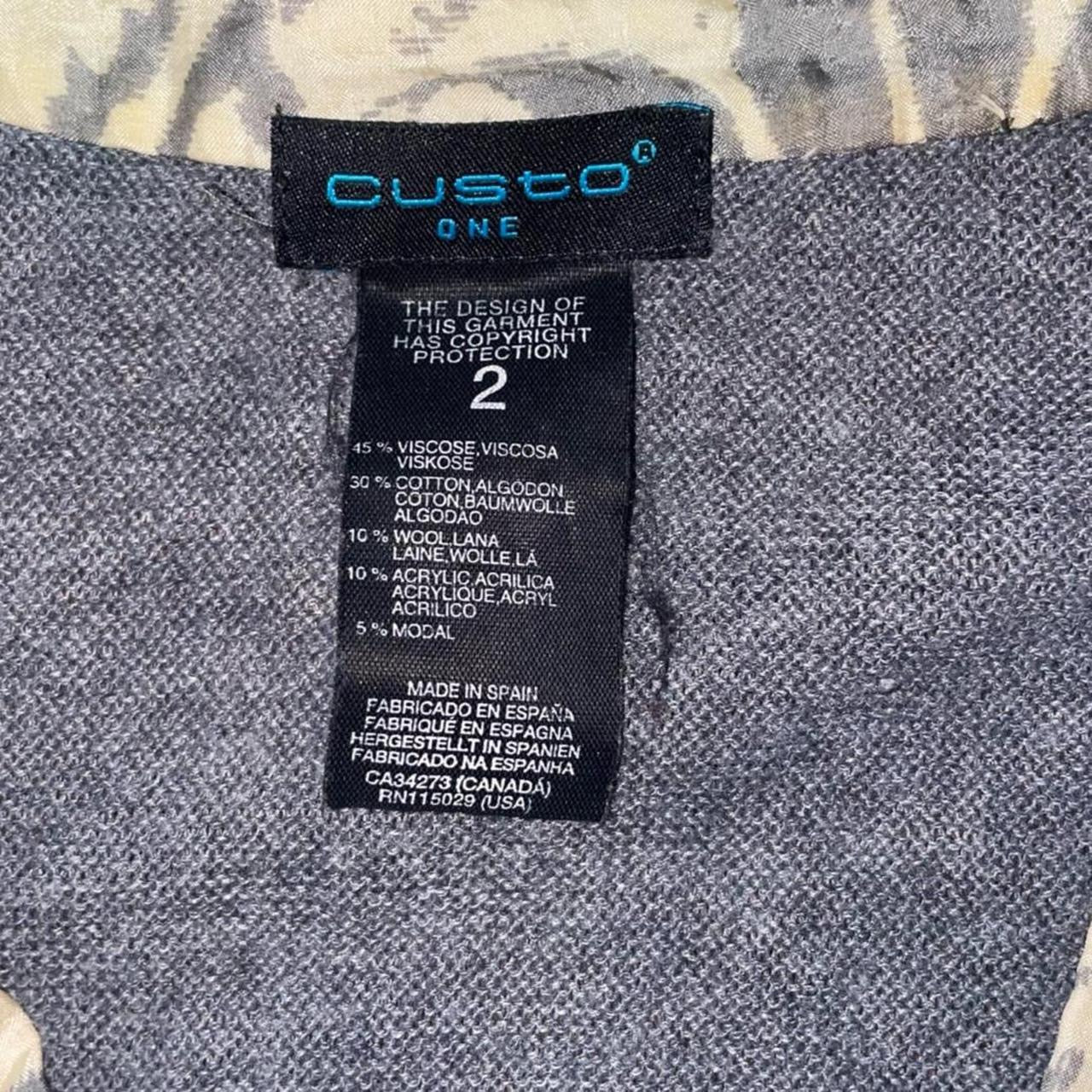 Custo Barcelona gray knit pattern drop waist mini dress | late-2000s