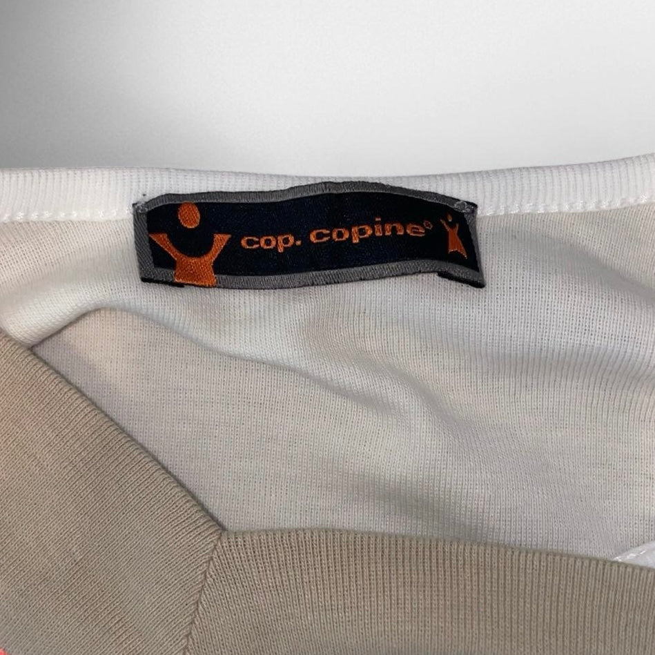 Cop. Copine white graphic cut out tank top | mid-2000s