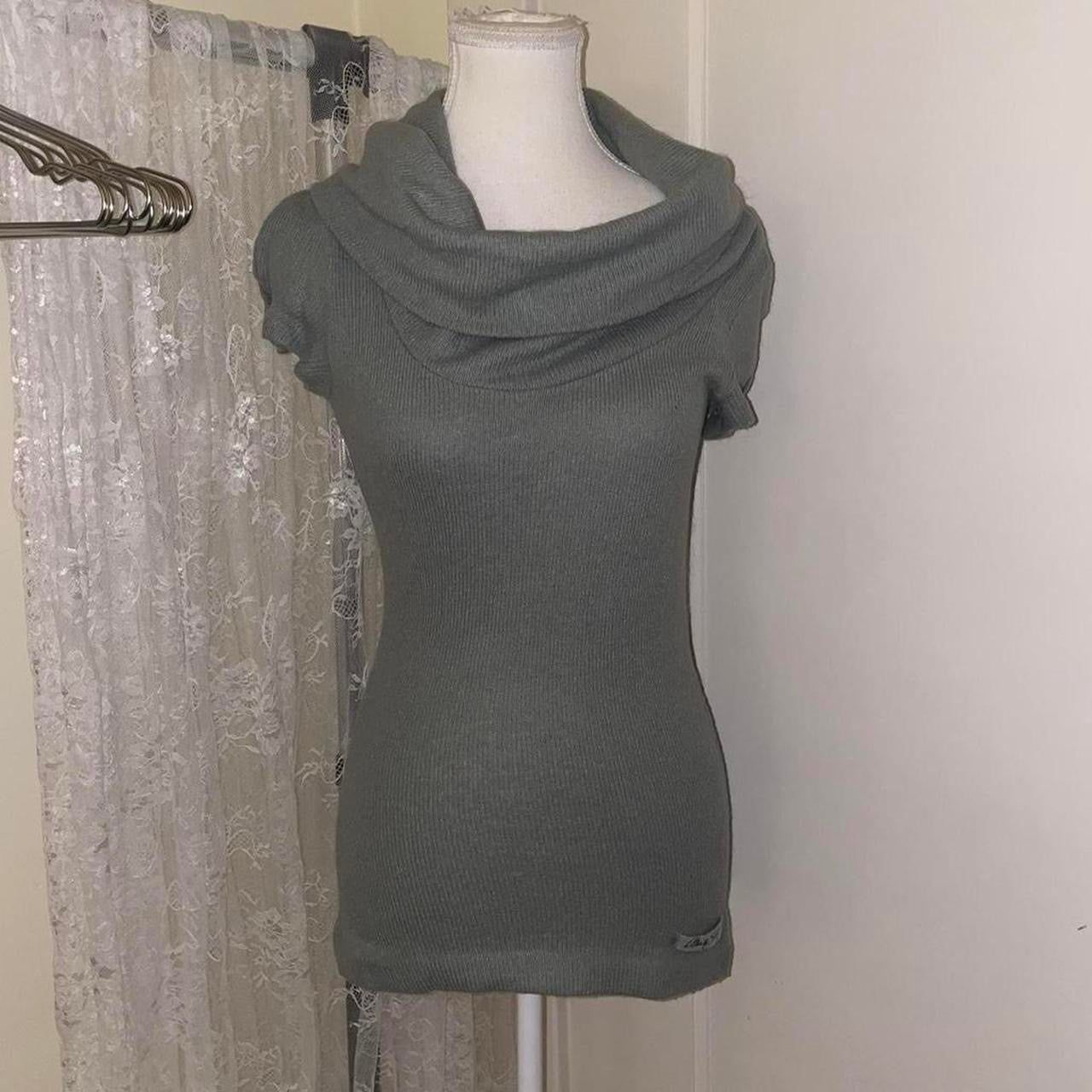 Miss Sixty gray knit cowl neck sweater top