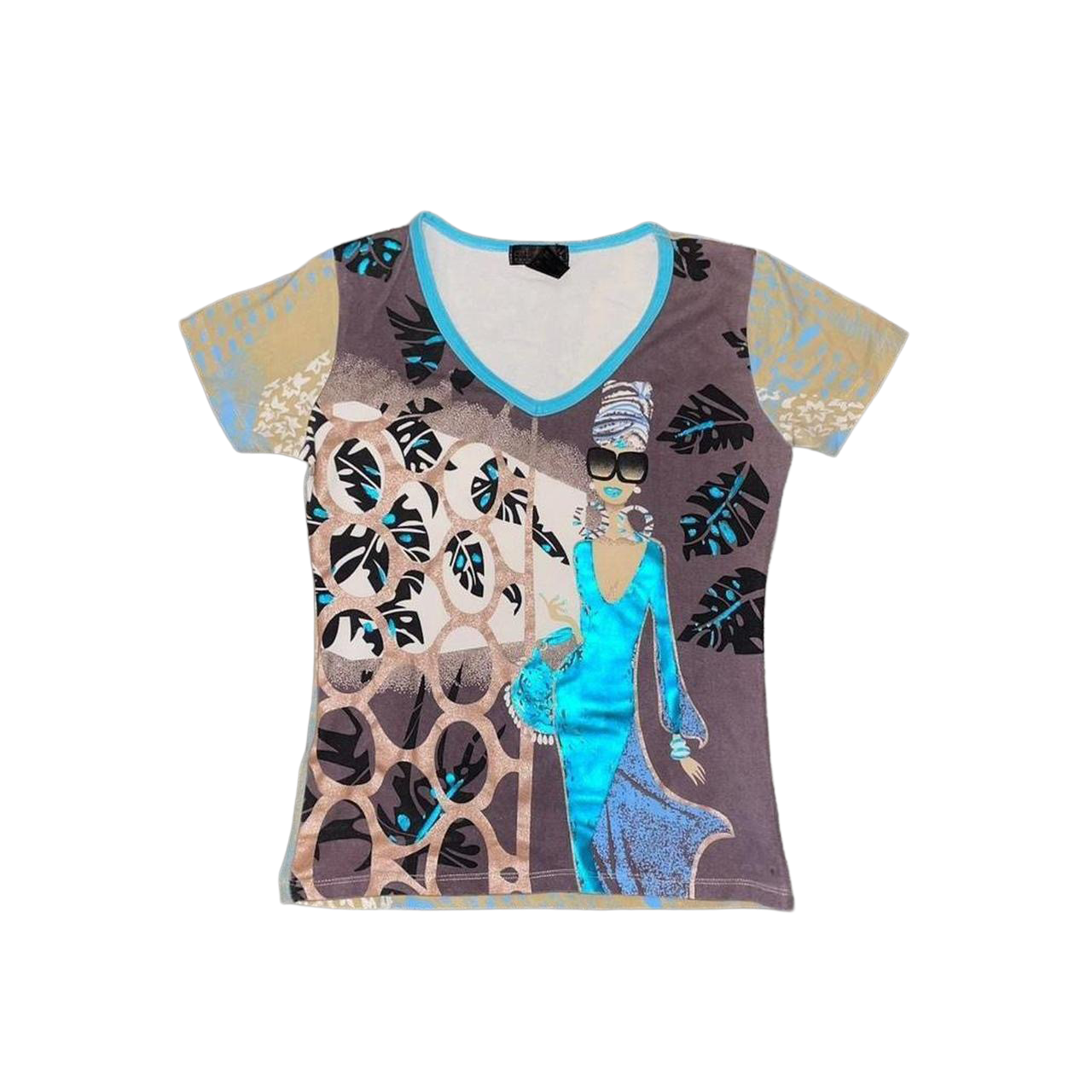 Custo Barcelona brown european graphic baby tee