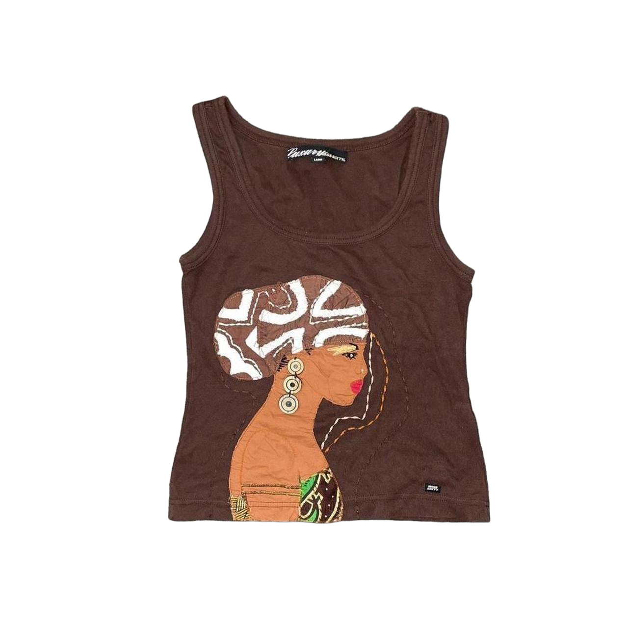 Miss Sixty brown embroidered tank
