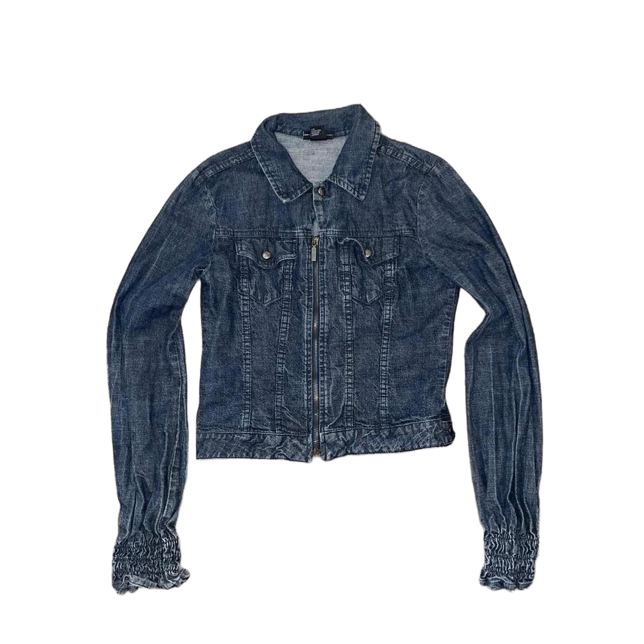 Diesel dark wash denim zip up jacket