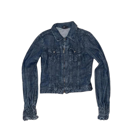 Diesel dark wash denim zip up jacket