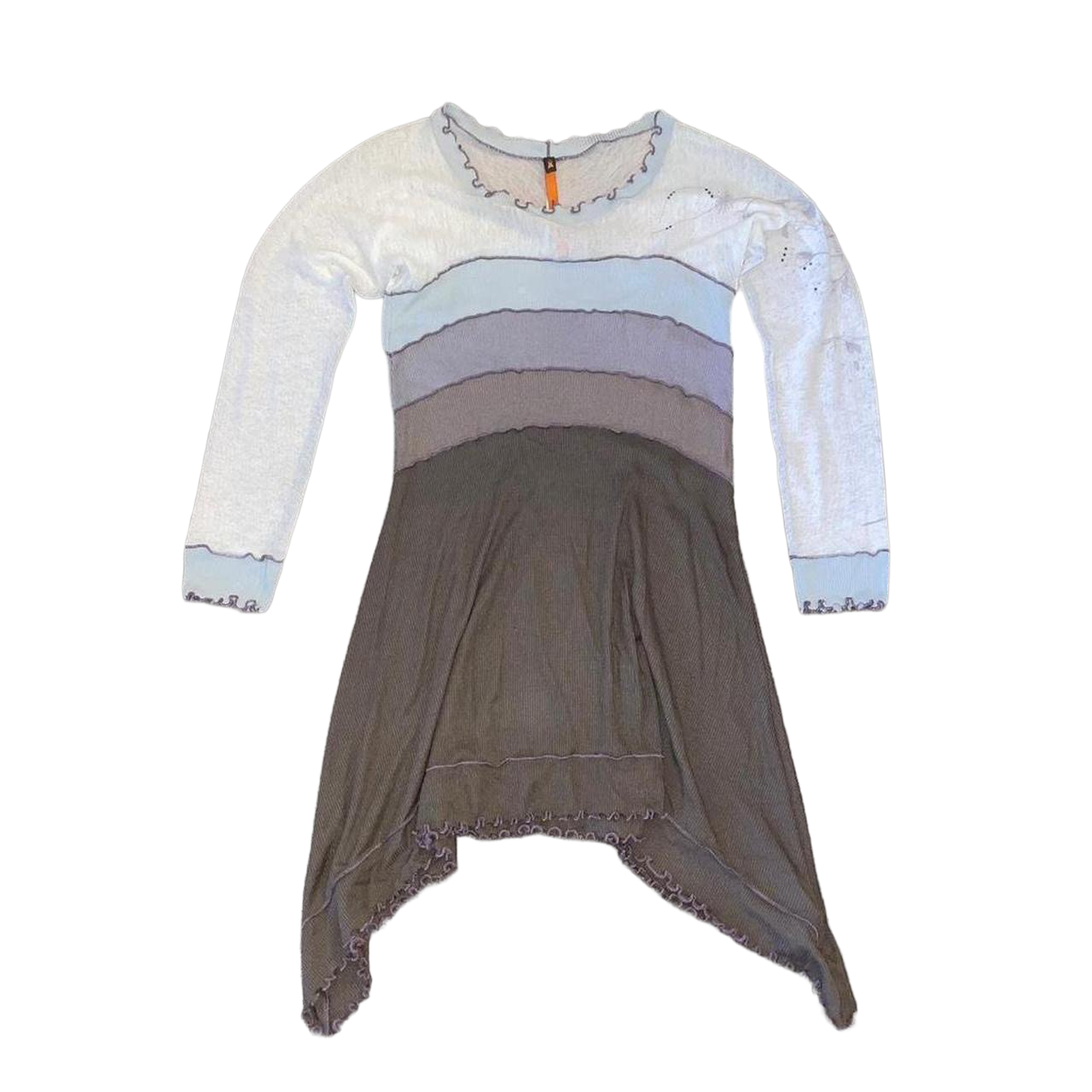 Cop. Copine gray color-block fairy hem dress