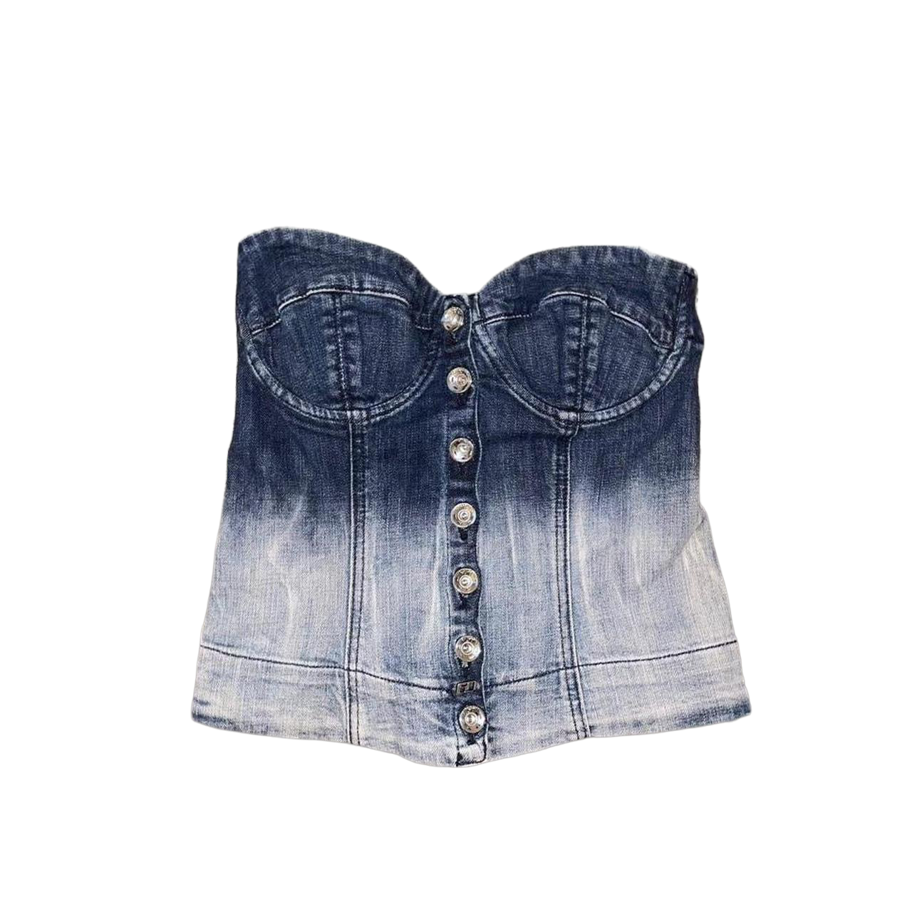 Miss Sixty faded denim corset