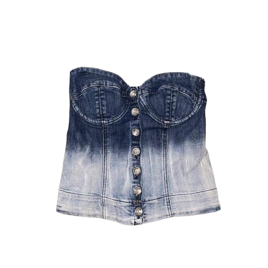 Miss Sixty faded denim corset