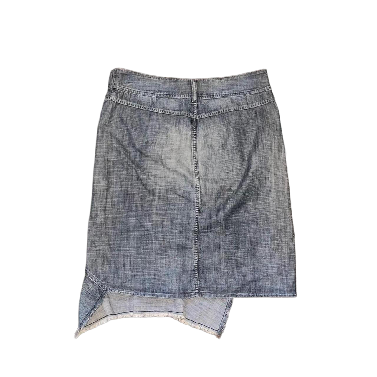 Diesel faded denim asymmetric midi skirt