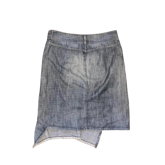 Diesel faded denim asymmetric midi skirt