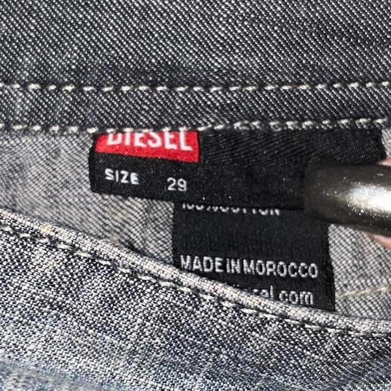Diesel faded denim asymmetric midi skirt