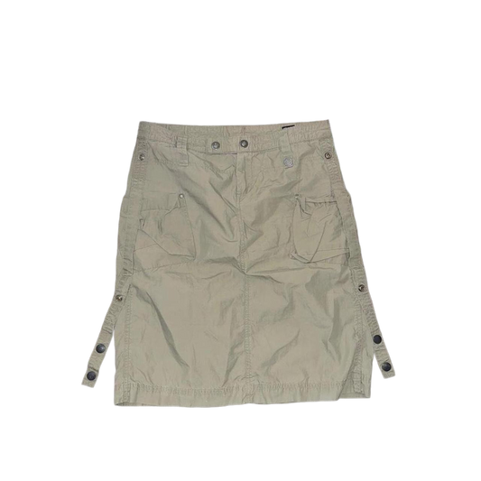 Diesel army green utility midi skirt with adjustable hemline