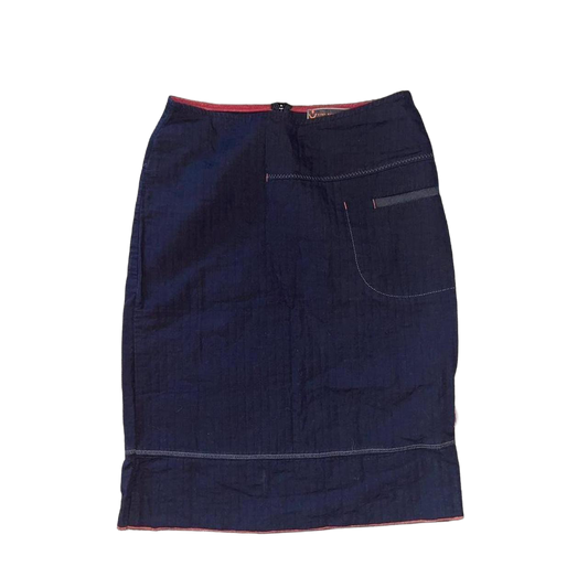 Cop. Copine black midi skirt with orange accents