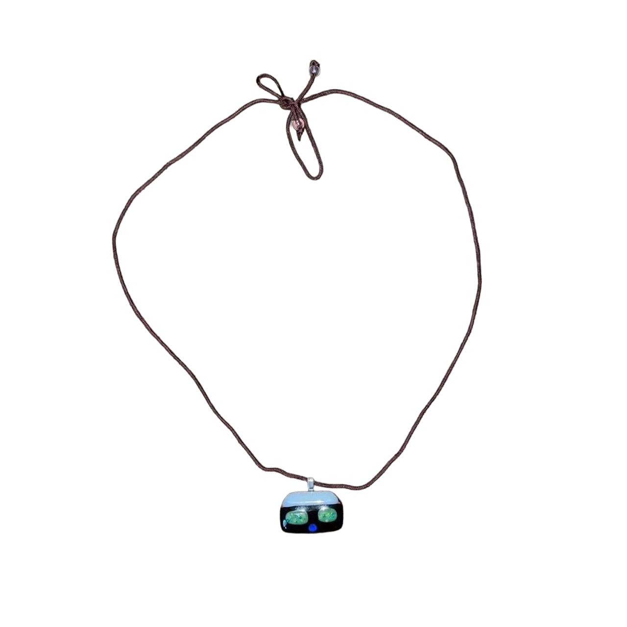 Handmade house glass pendant necklace