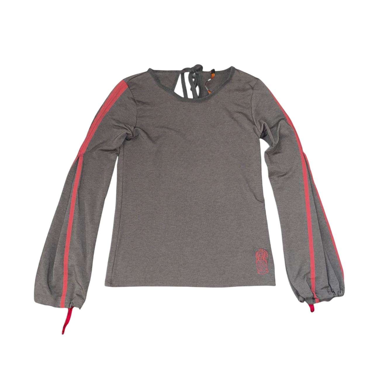Cop. Copine brown long sleeve with red accents