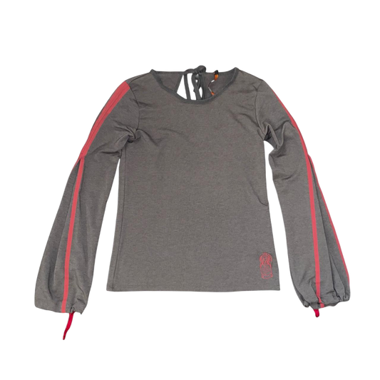 Cop. Copine brown long sleeve with red accents