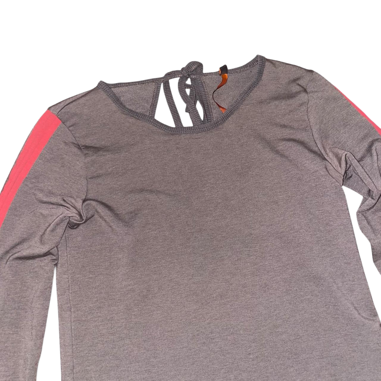 Cop. Copine brown long sleeve with red accents