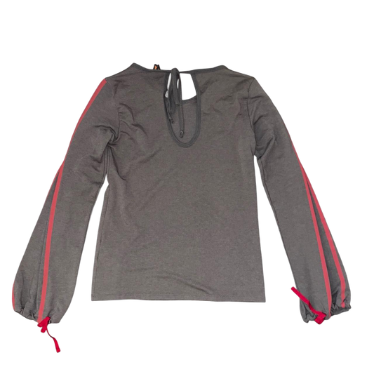 Cop. Copine brown long sleeve with red accents