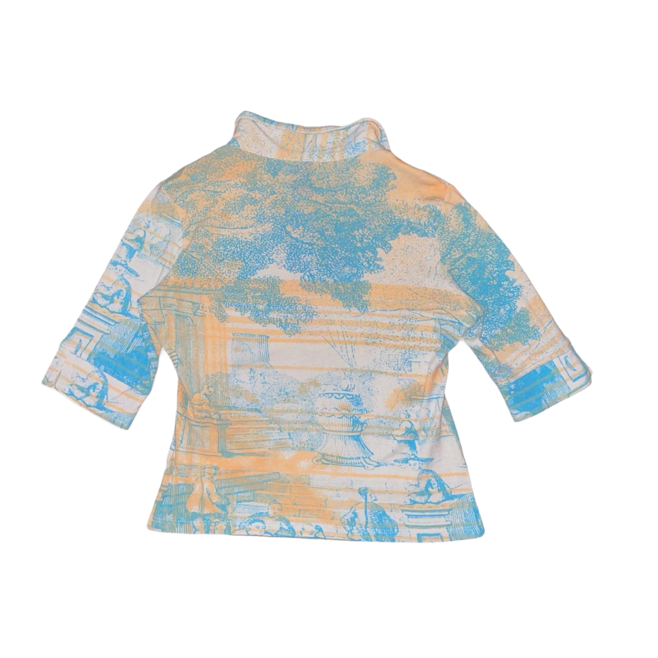 Custo Barcelona asian inspired graphic collared top