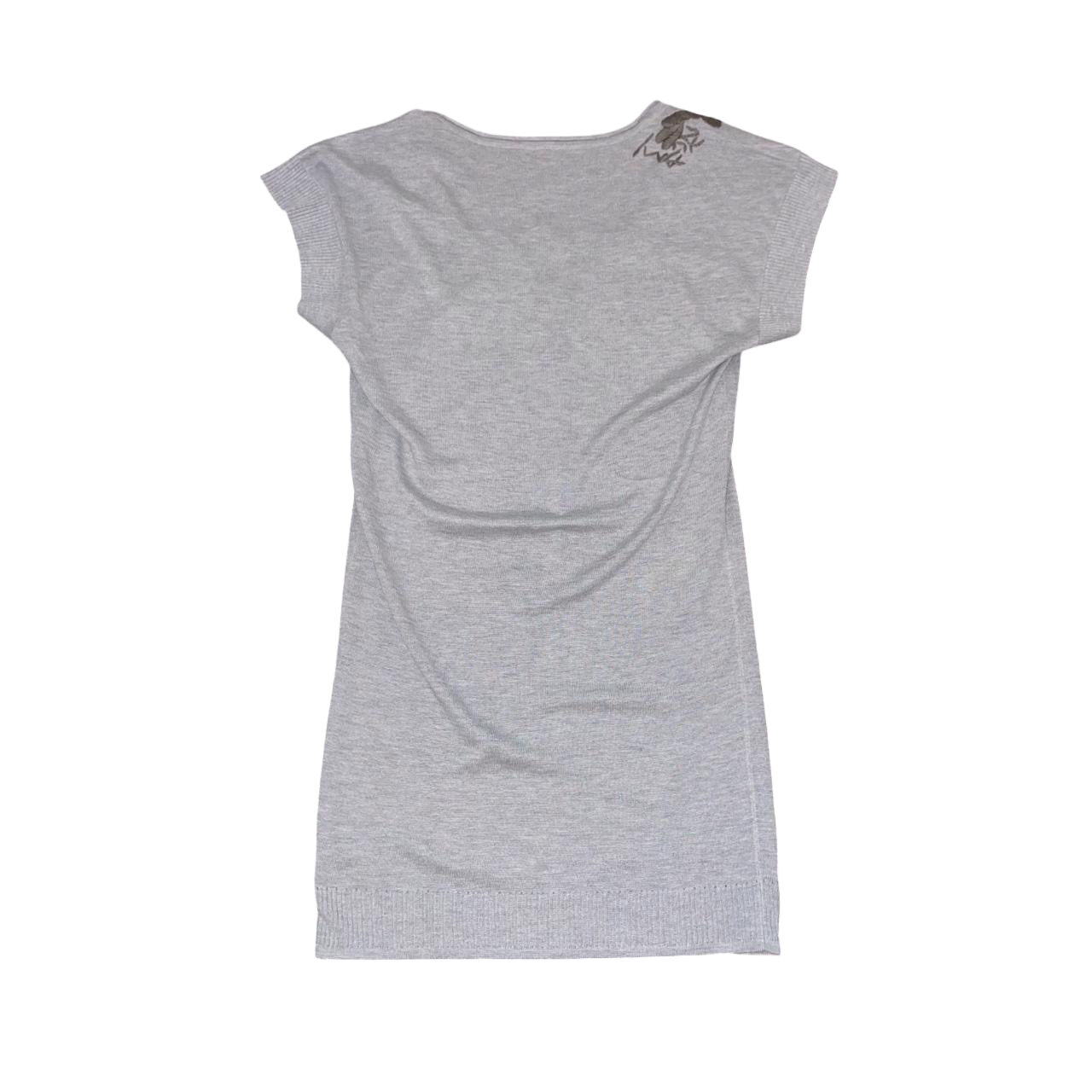 Cop. Copine gray embroidered sweater dress