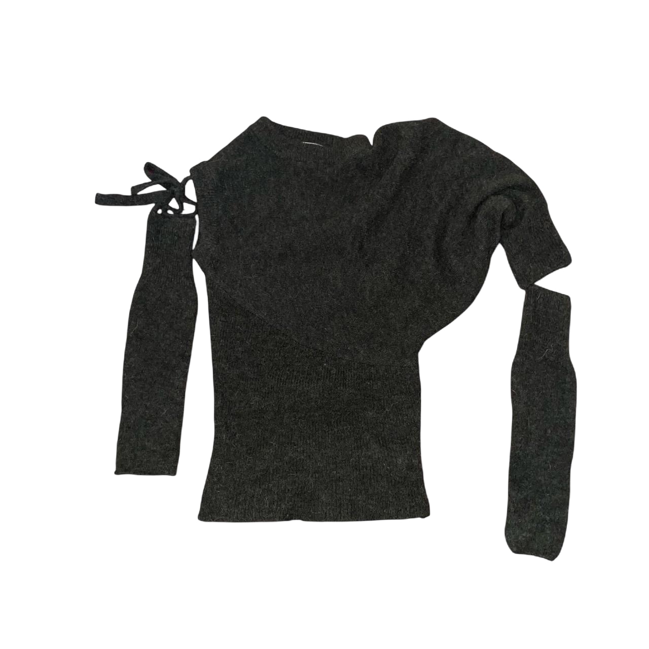 Paloma wool dark gray wool avant garde sweater